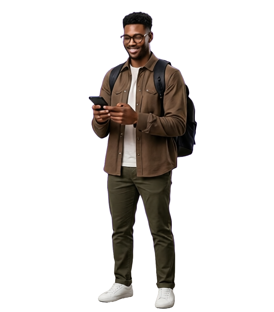Homme avec téléphone